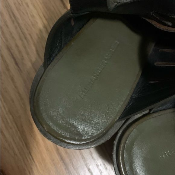 Alexander Wang olive green wedge sandals size 38 - Picture 6 of 7